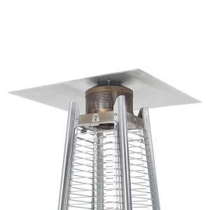 New Standing Pyramid Flame Patio Heater with Tempered Glass Tube
