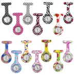 New Sublimation Pattern Rubber Quartz Lady Women Wholesale Silicone Fob Breast Brooch Pocket Nurse Watch