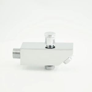 New Water Outlet Wall Mounted Square Solid Brass Chrome Plated Bathtub Spout With Diverter
