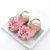 Import New Wholesale Manufacturers Summer Casual Leather With Flowers Children Girl Kid Shoes from China