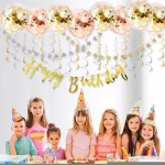Nicro new products Rose Gold Balloons Party Decorations Supplies Set