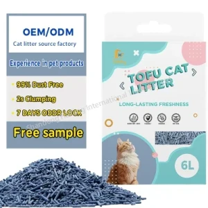 Non-Toxic Light Weight Dust Free Melt Water 6L Flushable Low Tracking Tofu Cat Litter