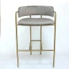 Nordic modern minimalist bar chair light luxury stainless steel bar chair high stool leisure front desk bar chair