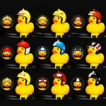 Novel Cartoon Yellow Silica Helmet Little Duck Shape Bicycle Bells Shining Mountain Bike Handlebar Duck Head Light Accessories