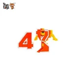 number 4 transform a robot , DIY building blocks number robot