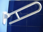 Nylon Surface Finishing and white and yellow Color toilet grab bar