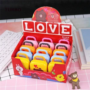 OEM design unique products stationery Logo customized free sample china Cute school pencils and animal erasers sets for kids