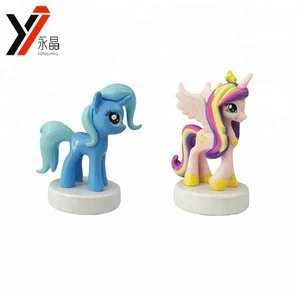 (OEM) Different Styles Cartoon Horse Figure Trixie Pony Toy Custom Stamp