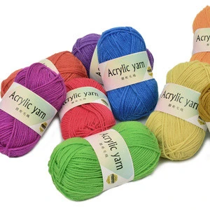 OEM Eco-friendly cheap high  quality 4ply acrylic hand craft yarn for hand knitting