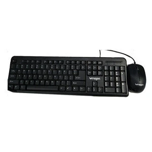 OEM factory basic simply good quality chocolate wired keyboard and mouse combo set