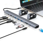 OEM Factory HUB Expansion Converter 10-in-1 Multifunction Laptop Tablet Adapter Splitter Docking Station