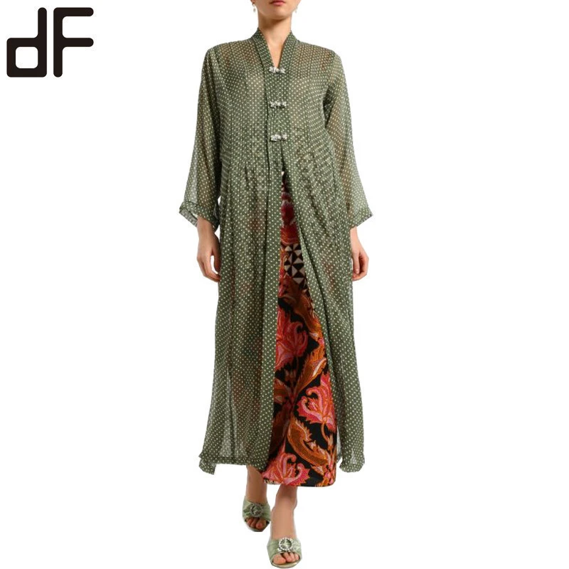 OEM Islamic Clothing Apparel Manfuctuer OEM Latest Design Clothes Labuh Baju Dress Design Image V Neck Kebaya Panjang Top