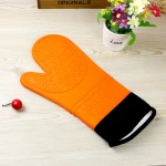 oem new design extra long thick kitchen heat proof resistant personalized double oven mini glove mitts promotion