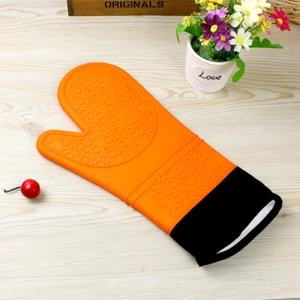 oem new design extra long thick kitchen heat proof resistant personalized double oven mini glove mitts promotion