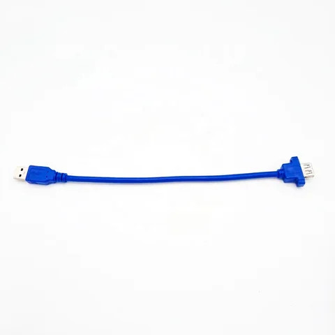 OEM Panel Mount Cable USB 3.0 Type A Male to Female With Plug Locking Screws Extension Cable For Computer Multimedia