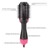One-Step Hair Dryer and Volumizer Styler Comb Hot Air Paddle Styling Brush Negative Ion Generator Hair Straightener Curler