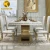 Import Other commercial furniture metal dinning table set marble restaurant dining tables and 6 chairs for sale DT001 from China