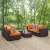 Import outdoor furniture garden rattan sofa sets Waterproof  cushion sofa from China
