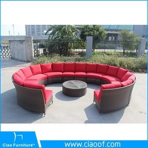 Outdoor Rattan Furniture European Style Sectional Hotel Sofas