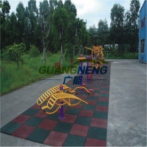 Outdoor Rubber Tile Rubber Recycle Tile Colorful Rubber Paver with En1177 Certificate