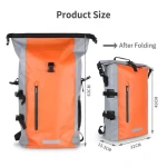 Outdoor Waterproof Backpack 25l With 500d Pvc Tarpaulin Dry Bag Waterproof Camping Backpack