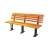 Import park modern decorative outdoor street furniture long wood wpc benches with back from China