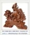 Import peach wood carving Desktop Decor, fish means business booming! Feicheng peach wood crafts from China