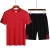 Import Plain linen Suits  Summer Men&#x27;s Running Sportswear Sets  Short Jogging Tracksuits from China