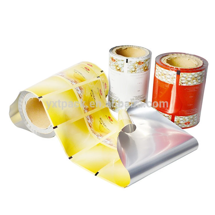 Plastic Food Wrapping Metalized Opp Film / Custom Printing Snacks Sachet Packaging Roll Film