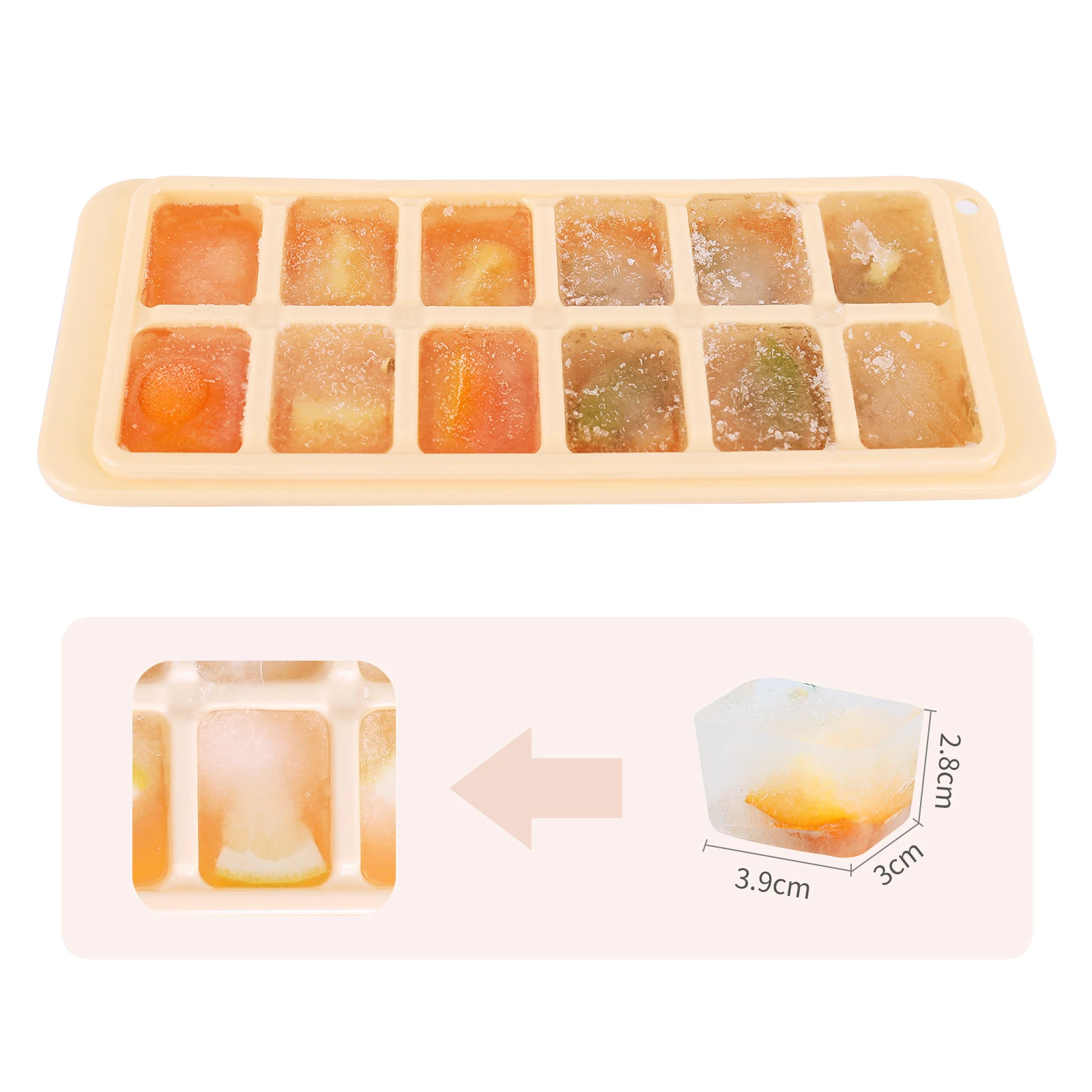 Plastic Ice Cube Tray Creative DIY Easy Release Ice Cube Mold Silicone