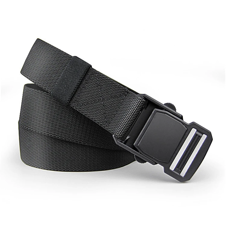 Plastic Tactical magnetic belt easy unlock casual versatile webbing belt textile nylon men&#x27;s adjustable belt