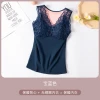 plus size Winter warm with velvet thickened vest lace V-neck lady underwear lady camisole