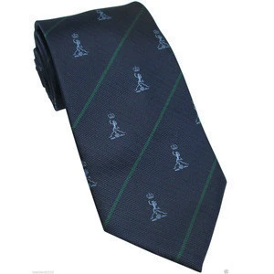 polyester woven strip neck tie with logo