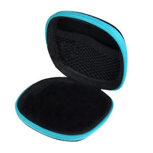 Portable Earphone Wire Zipper Travel Pocket Case For Earphone Earbuds Holder MP3 MP4 EVA Box Storage custom earphone pouch