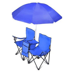 portable ultralight canvas backrest sunshade table folding colorful camping beach stool and patio umbrella