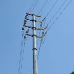 Power Distribution Equipment Galvanized Octagonal Power Line Steel Pole