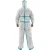 Import PPE Safety Coverall White Disposable Coveralls Medical Suits  with Knitted Cuffs from China