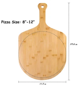 Premium Pizza Board with Handle Pizza Serving Board Wooden Cutting Board