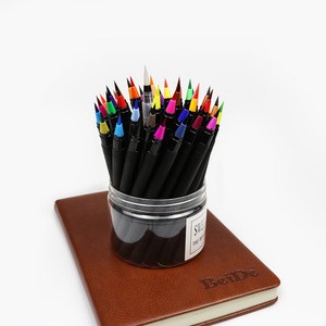 Private Label 48 Colors Brush Pens for Coloring, Calligraphy and Drawing with Water Brush for Artists and Beginner