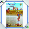 Promotional Custom Embossed plastic Calendar, 3D Plastic Wall Calendar