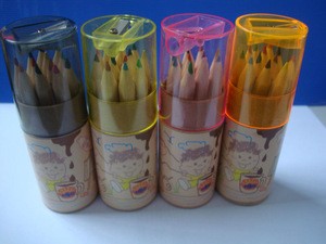 Promotional mini color pencil crayon set