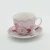 Import Promotional porcelain ceramic painting flower tea cup and saucer sets from China