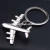 Import promotional sale 3D airplane shape key tag custom metal aircraft keychain from China