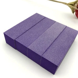 Purple Nail Polishing Buffer Shiner Sanding Block Eva Nail File Sponge nail buffer