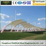 PVC PVDF PTFE cover membrane structure for stadium and carport