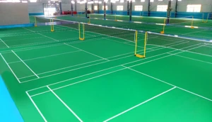 PVC Vinyl Sport area   badminton foam Floor mat laminate covering