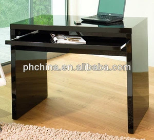 PW-3383 Acrylic black desk Black acrylic office table Black acrylic desk