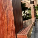 QIANGFENG ALUMINUM Decorative Aluminium House Farm Garden Gates Wooden Grain Outdoor Living Space aluminum profiles