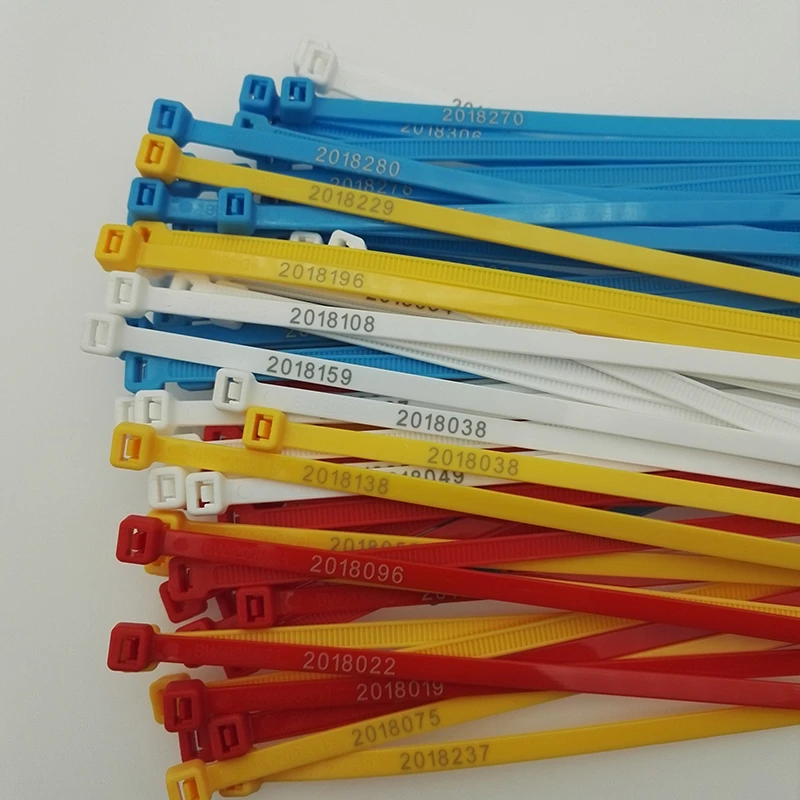 Red Plastic Nylon Numbered Cable Ties