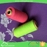 Regenerated cotton polyester blended 2.5s dark melange yarn for carpet and rugs